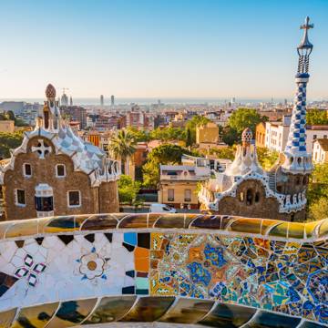Spanien Catalonien Barcelona Park Guell.