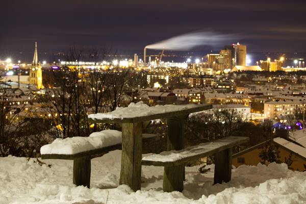 Sverige Halmstad By Night