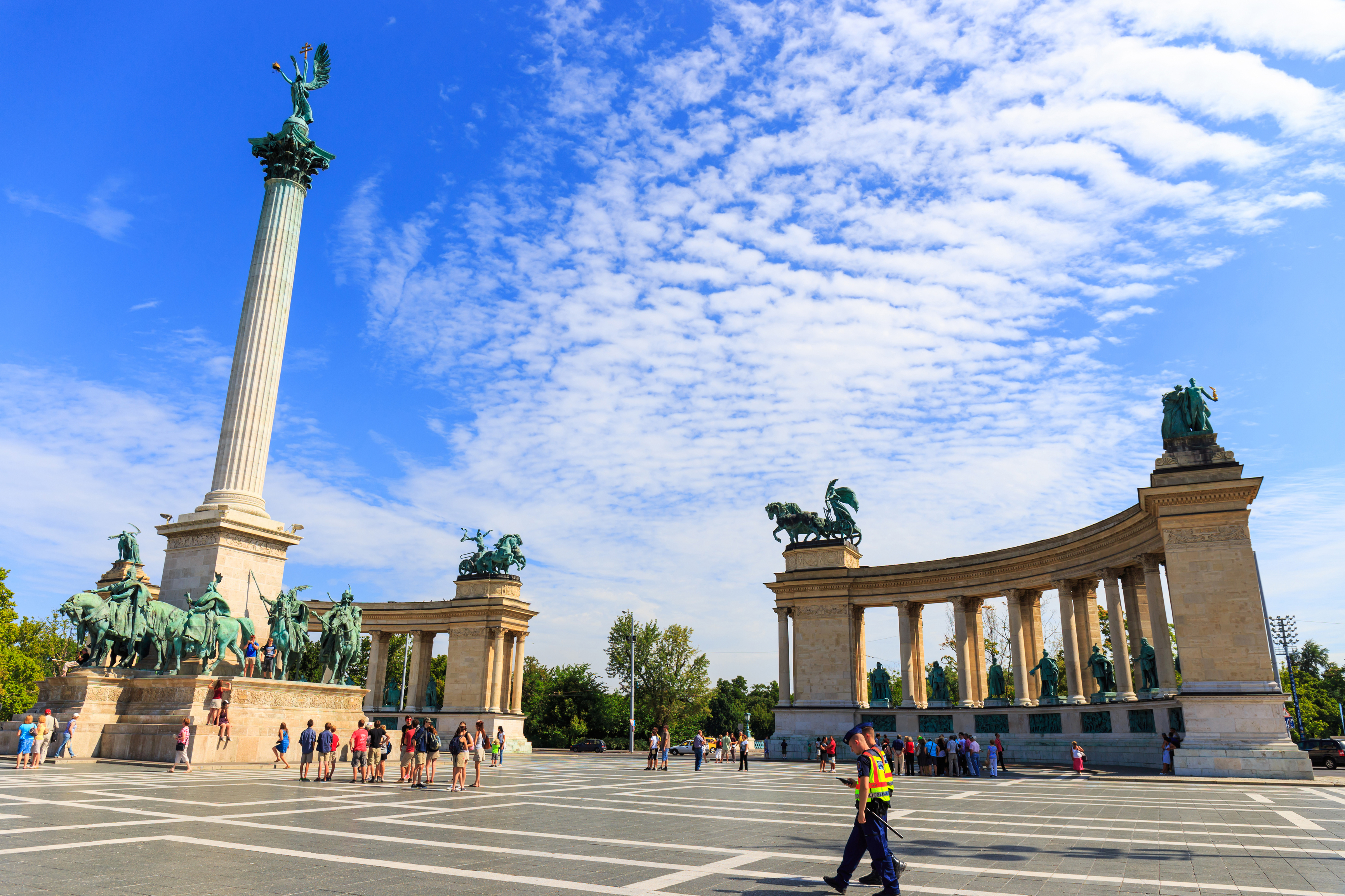 Heltepladsen i Budapest i Ungarn.