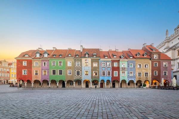 Den gamle bydel i den polske by Poznań.
