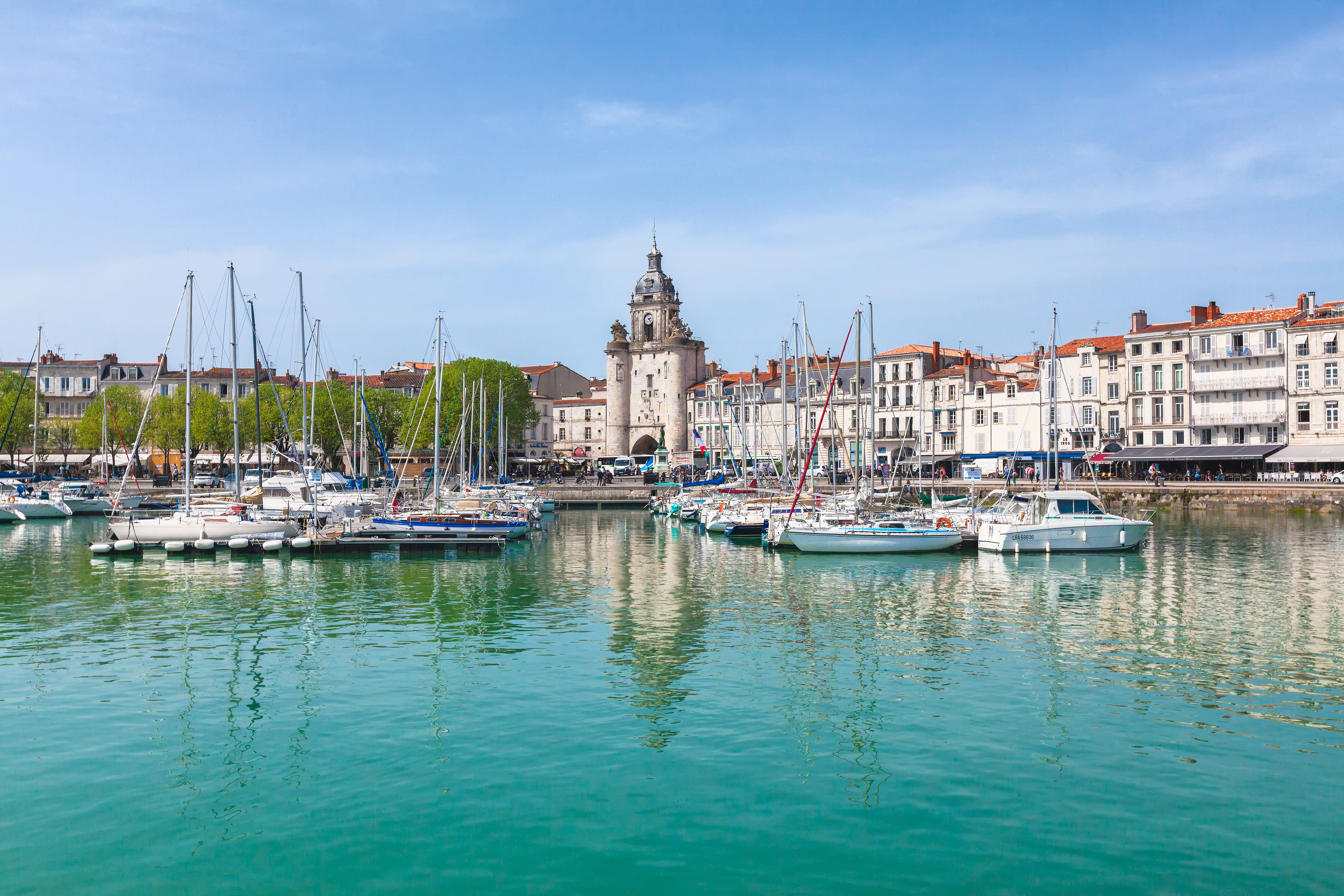 Lystbådehavnen i La Rochelle nord for Bordeaux i Frankrig.