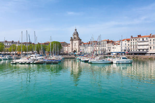 Lystbådehavnen i La Rochelle nord for Bordeaux i Frankrig.