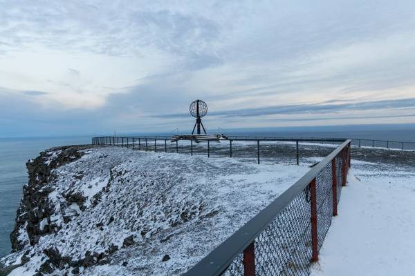 Nordkapplateauet i Honningsvåg i Norge.
