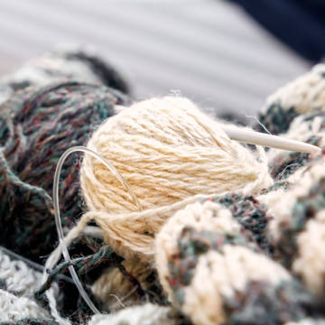 Garn i Uldgården på Ærø i Danmark.