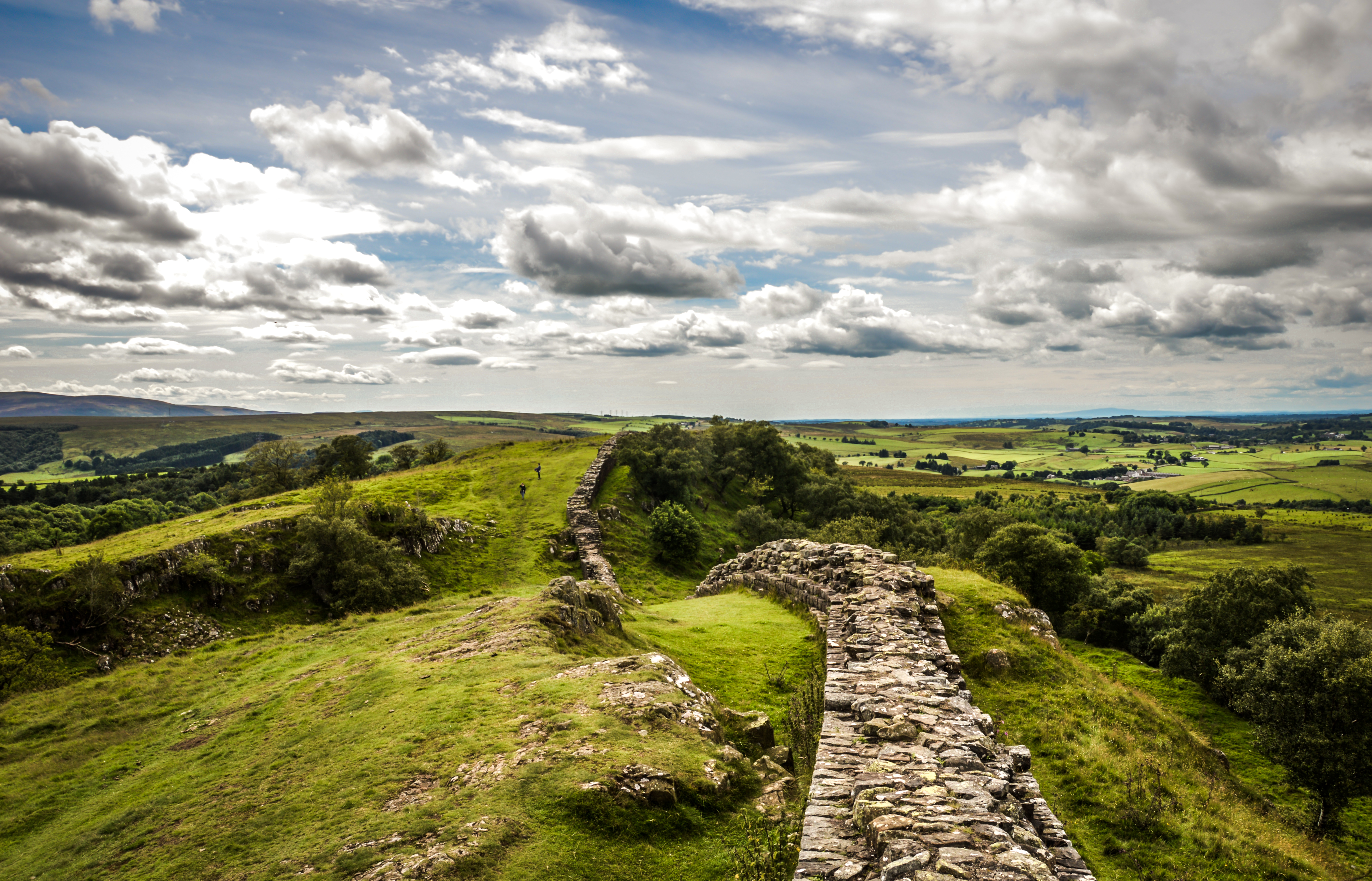 Hadrians Mur i England.