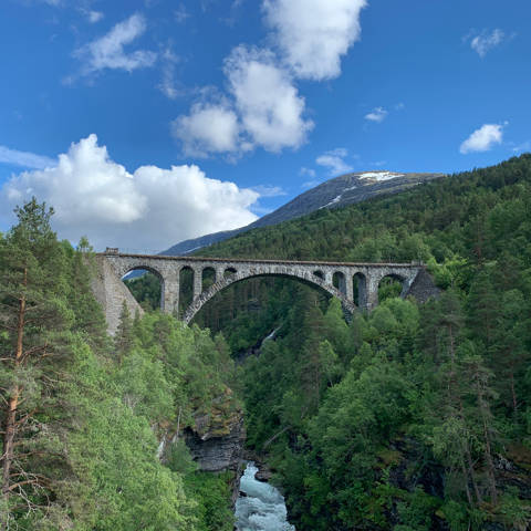 Norge Romsdalen Raumabanen.