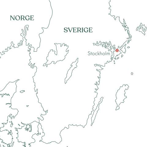Kort over rejse til Stockholm med Vitus Rejser.