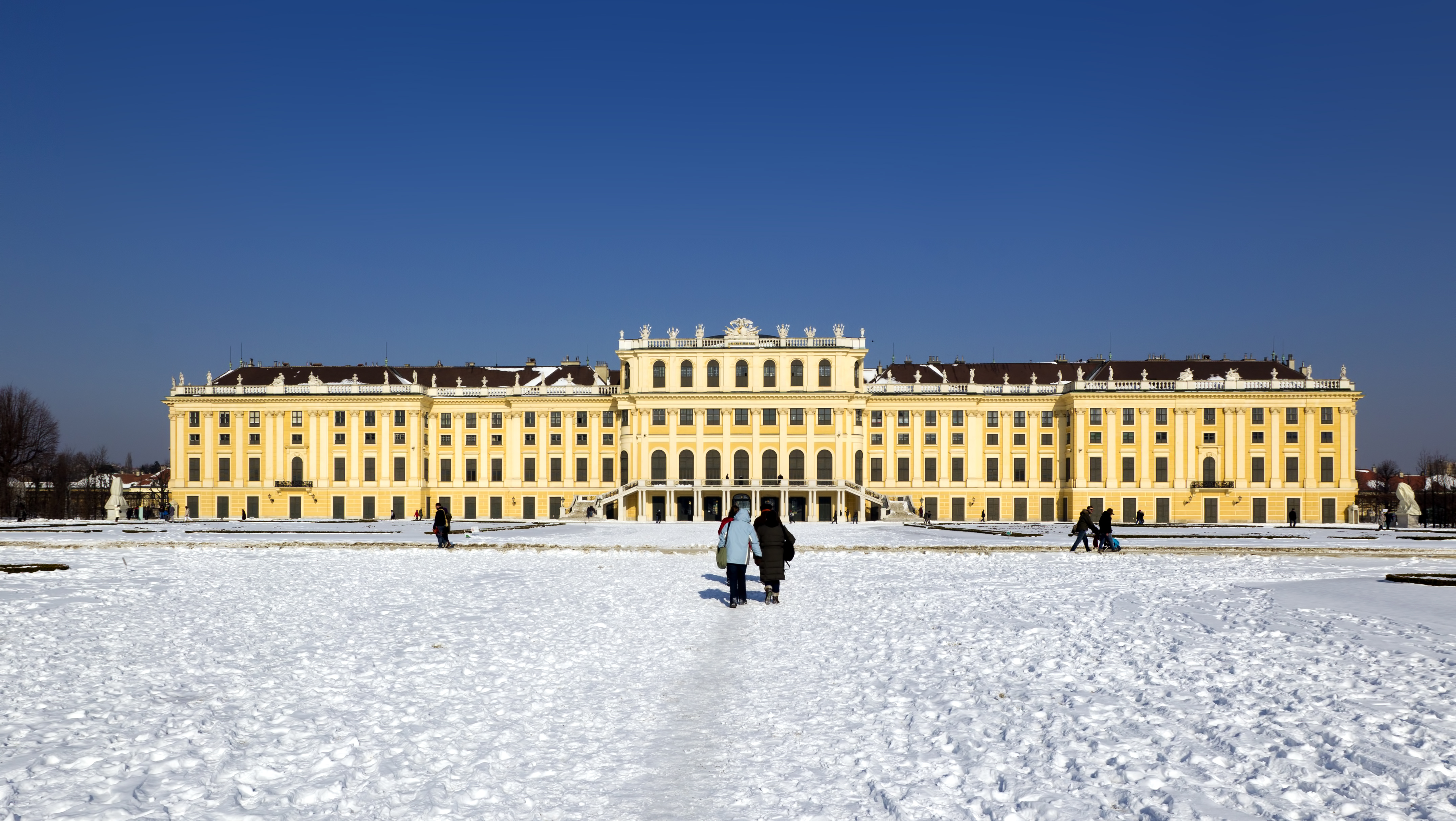Oestrig Wien Shonbruun i det smukkeste vintervejr. 