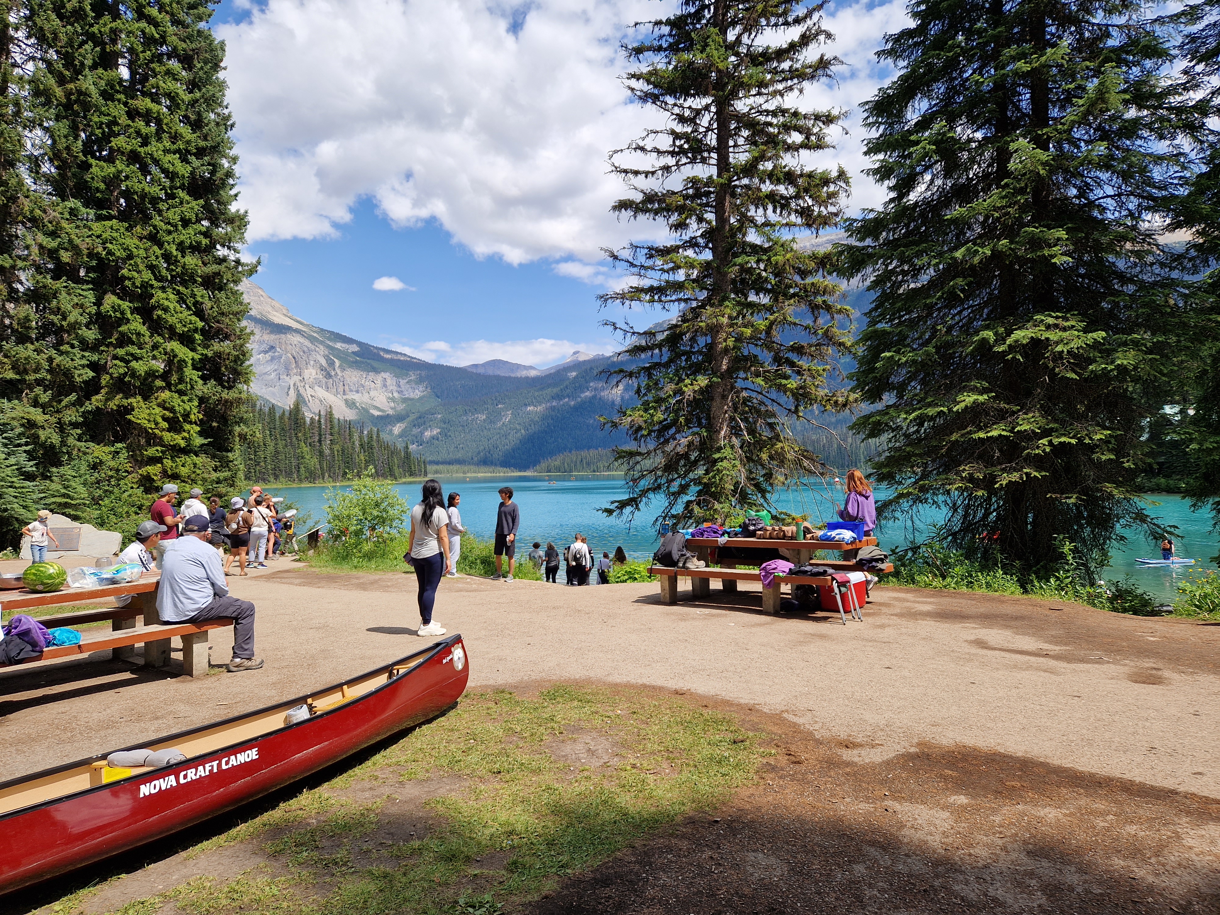 Emerald Lake ved Rocky Mountains i Canada.