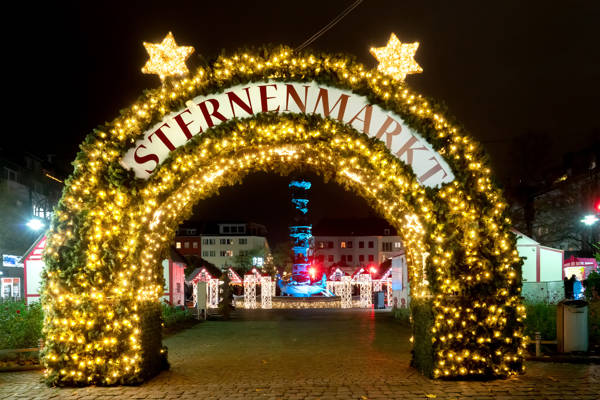 Velkommen til julemarkedet Sternmarkt i Koblenz.