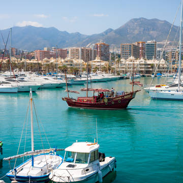 Lystbådehavnen i Benalmadena i Sydspanien.