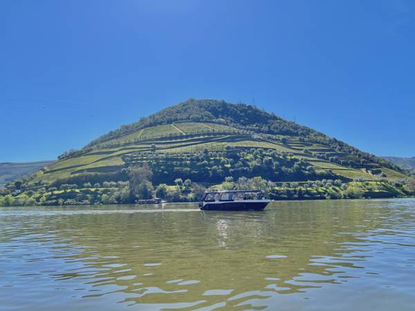 Dourofloden i byen Pinhao i Portugal.