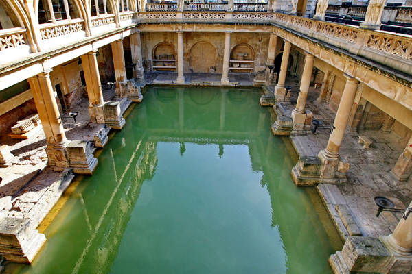 De romerske bade i Bath i England.