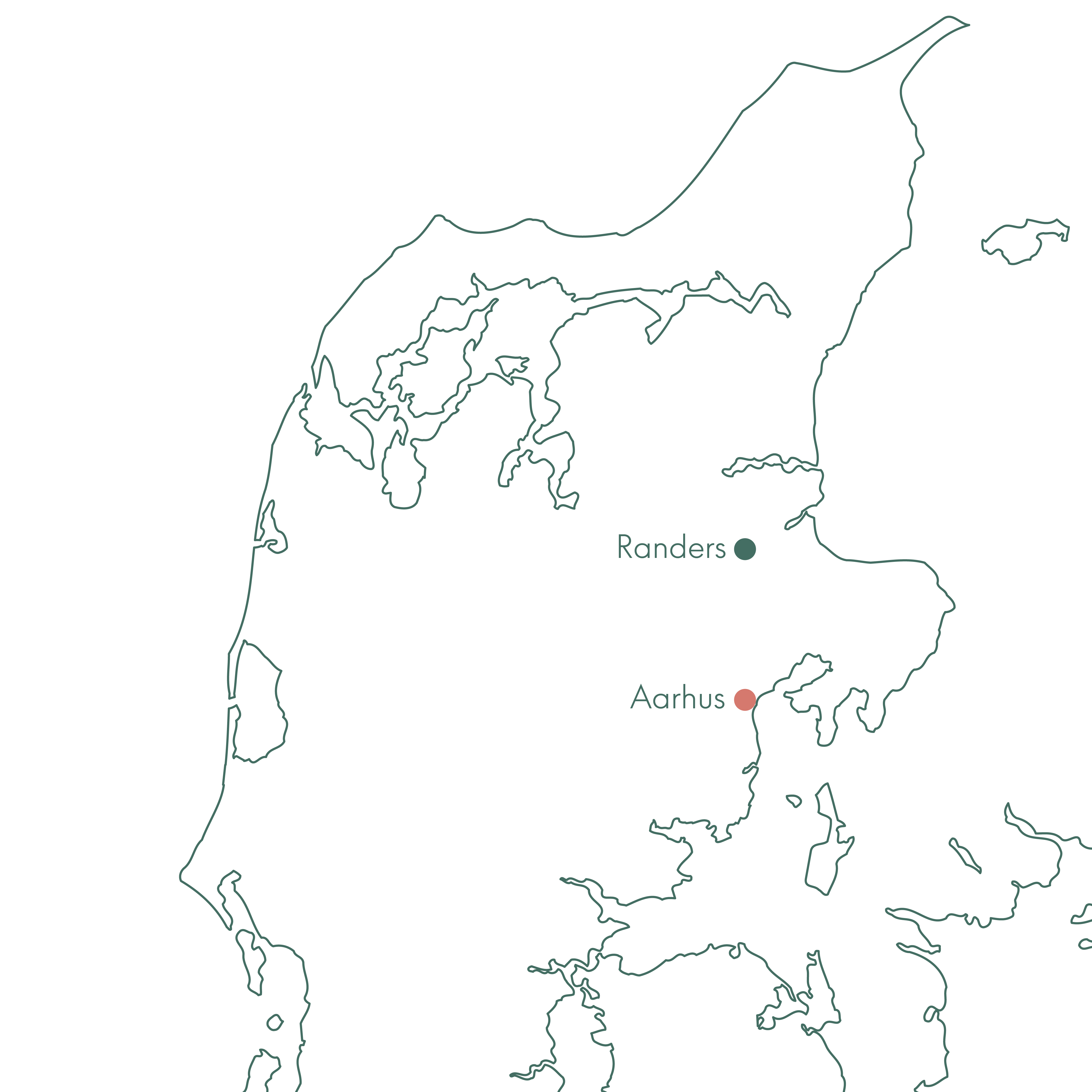 Kort over rejsen Elvis, Memphis Mansion og Aarhus med Vitus Rejser.