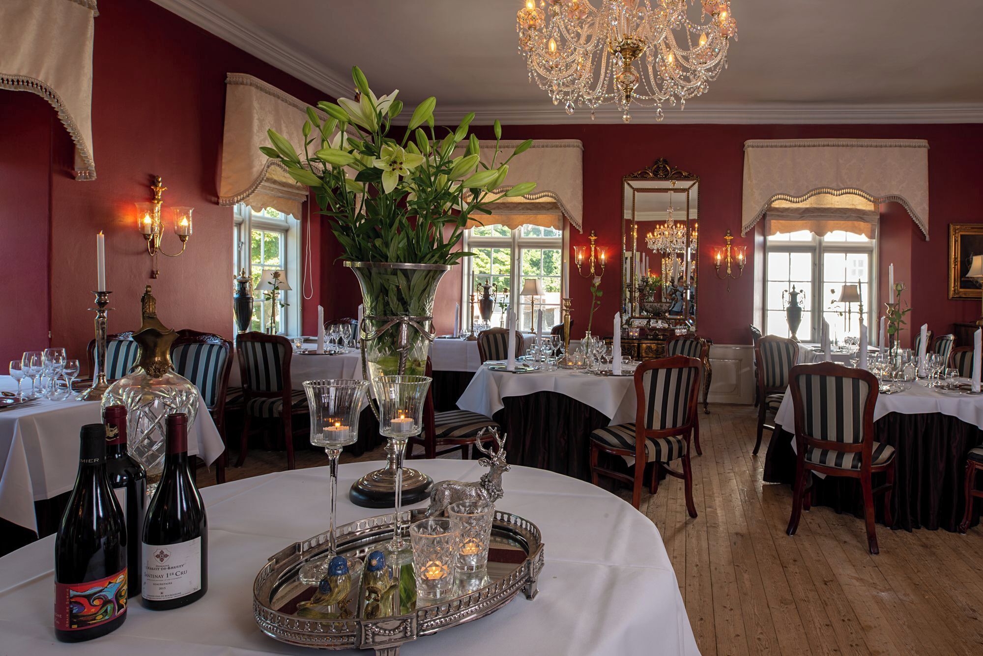 Restauranten på Store Restrup Slotshotel.