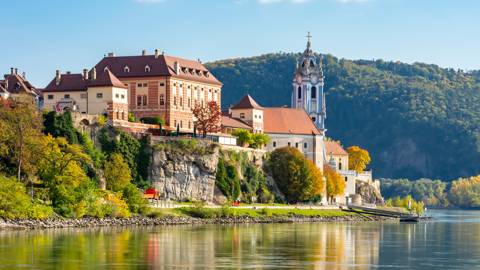 Dürnstein Slot ved Donau i Østrig.