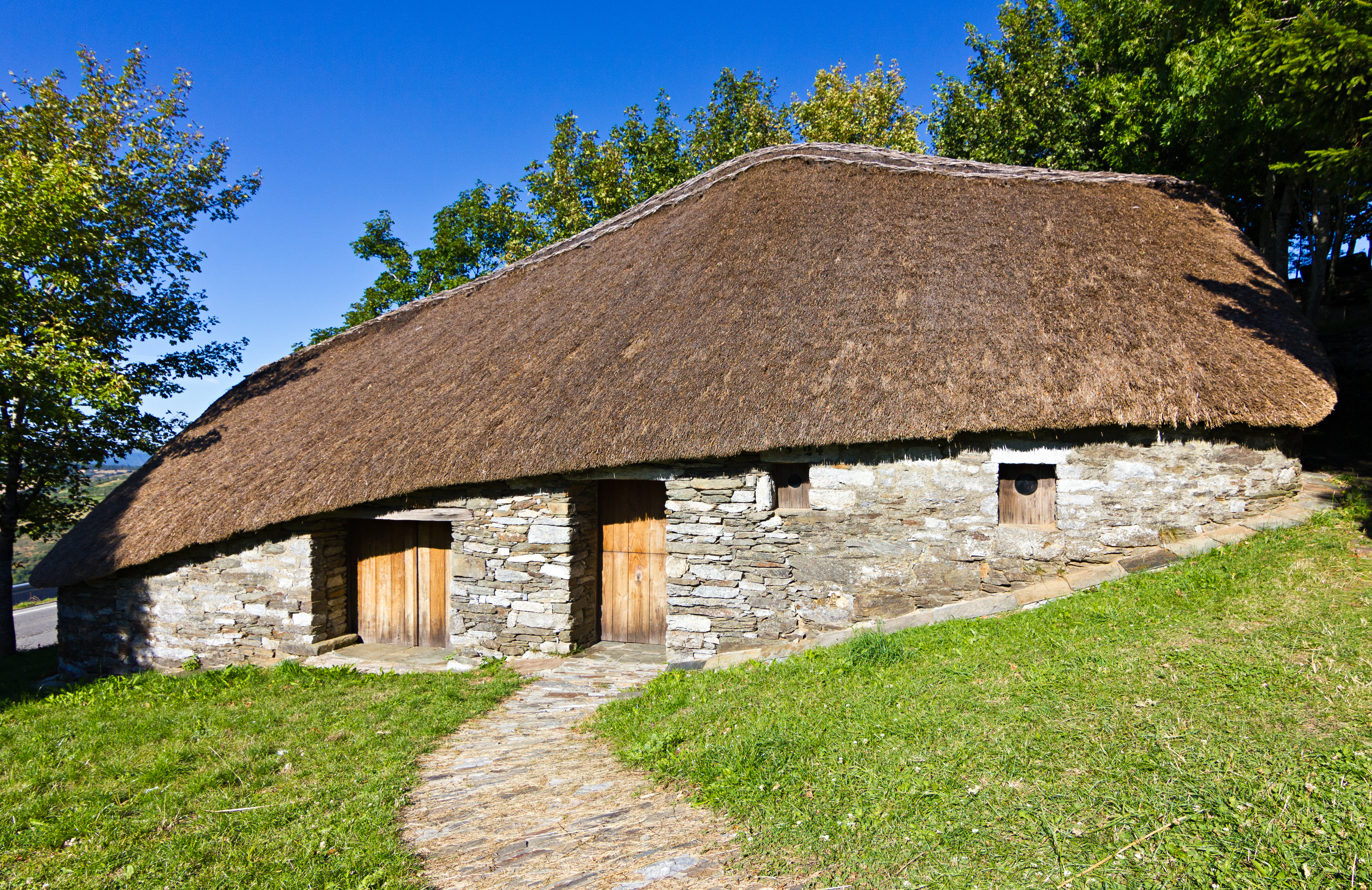 Hus i Galiciens ældste by O Cebreiro.