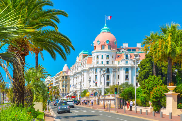 Hotel Negresco på Promenade des Anglais i Nice i Frankrig.