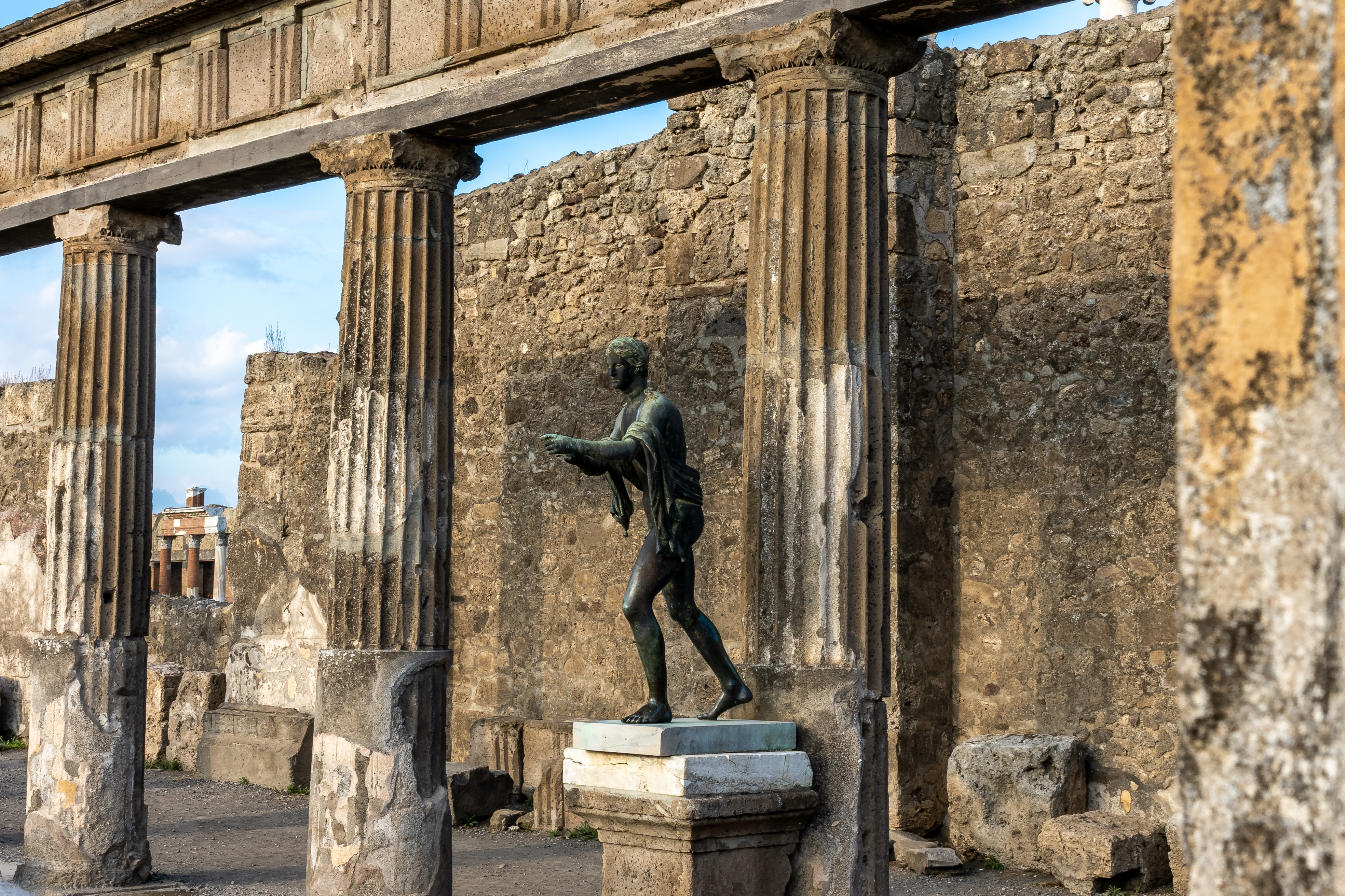 Statue i Pompeji i Italien.