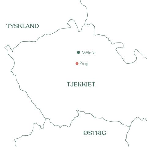 Rutekort over Tjekkiet og Vitus Rejsers nytårsrejse til Prag.