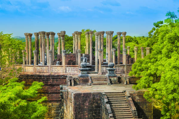 Oldtidstemplet Polonnaruwa i Sri Lanka.