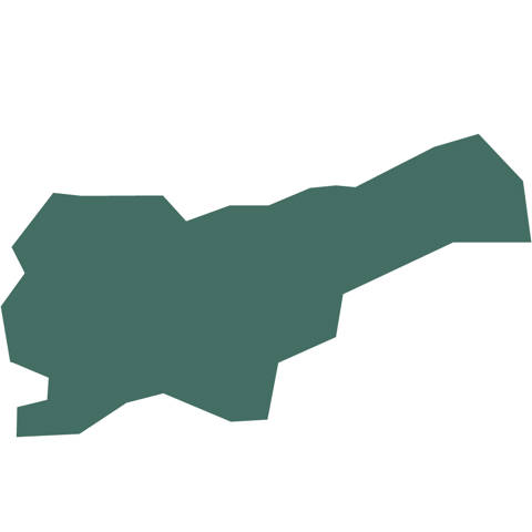 Kort over Slovenien.