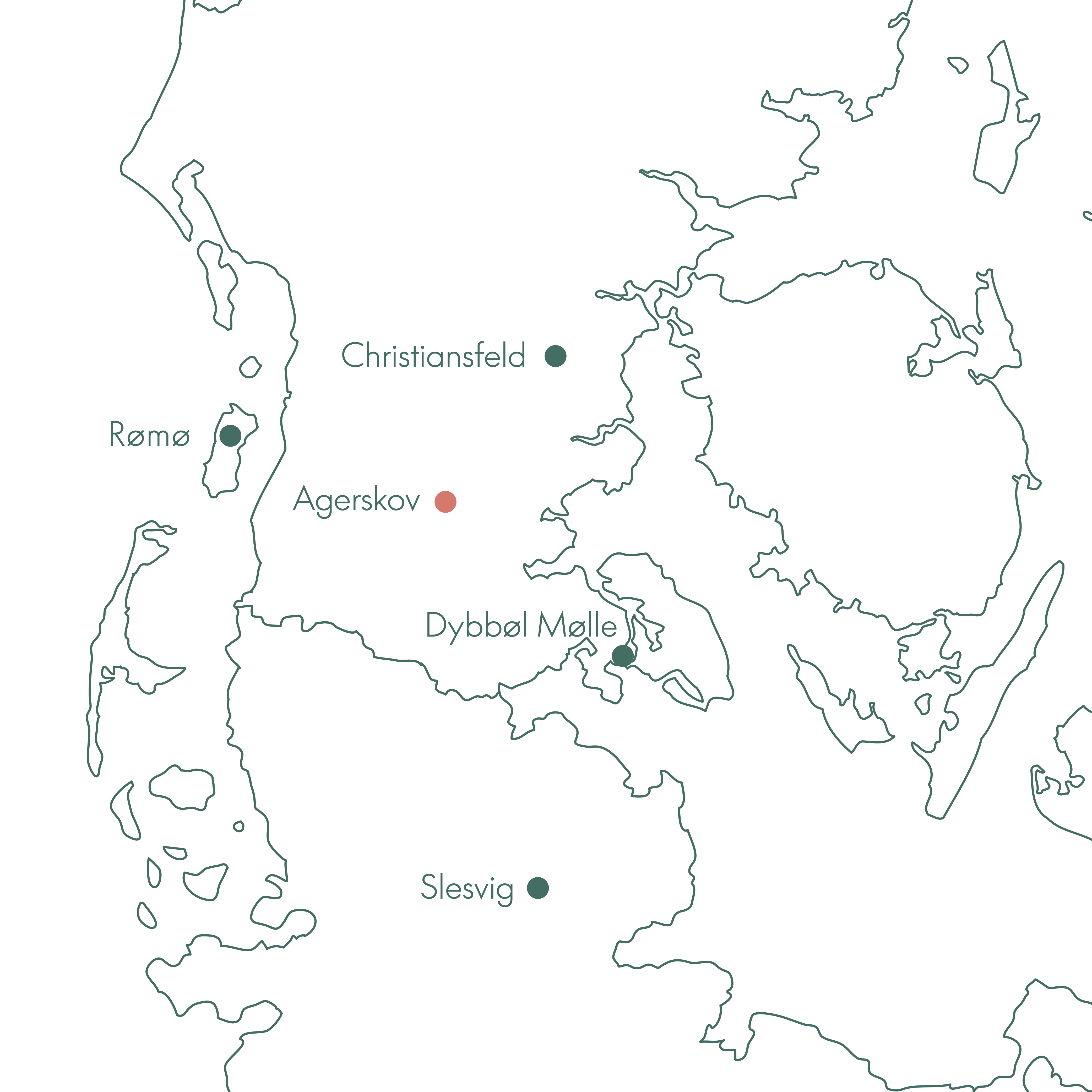 Rutekort over Vitus Rejser: Sort sol.