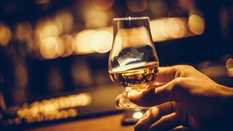 Irsk whisky i glas.