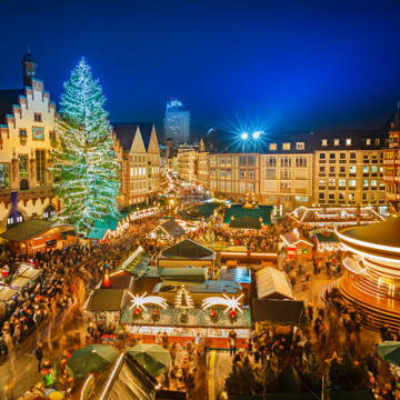 Det store og hyggelige julemarked i Frankfurt am Main i Tyskland.
