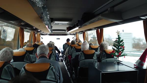 Julehygge på busrejsen.