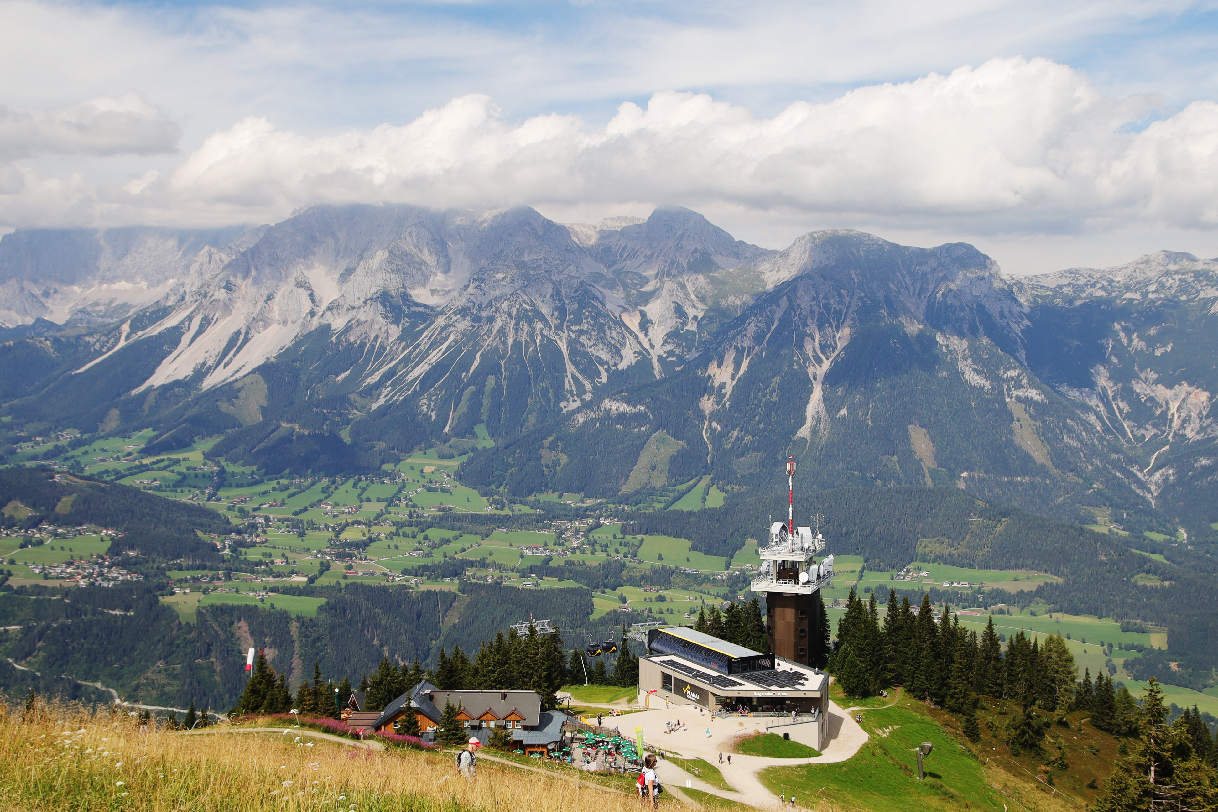 Udsigten fra gondolliften over Schladming i Østrig er enestående.