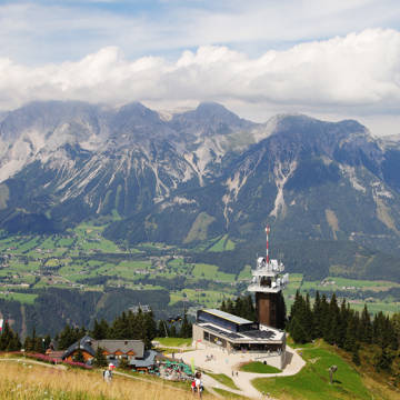 Udsigten fra gondolliften over Schladming i Østrig er enestående.