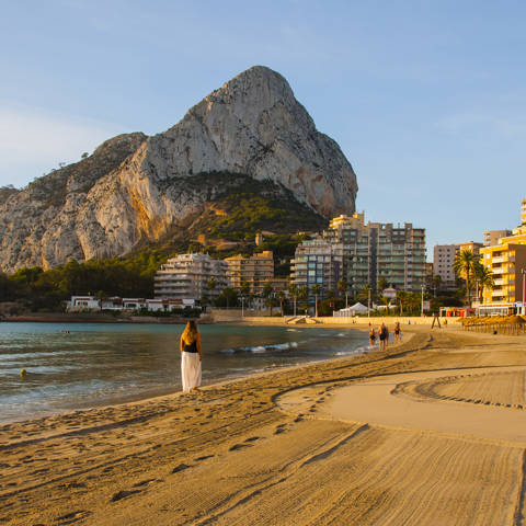 Stranden ved Calpe i Spanien.